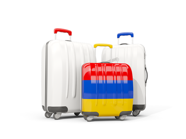 Luggage with flag. Download flag icon of Armenia at PNG format