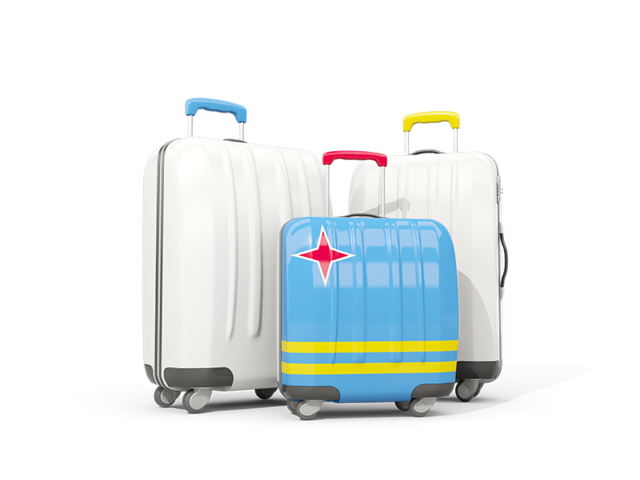 Luggage with flag. Download flag icon of Aruba at PNG format