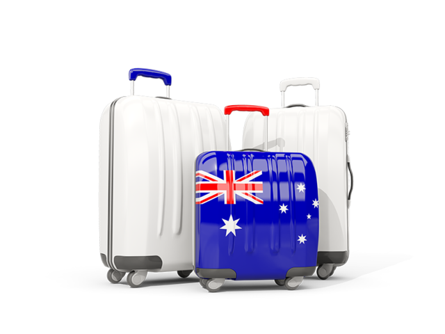Luggage with flag. Download flag icon of Australia at PNG format