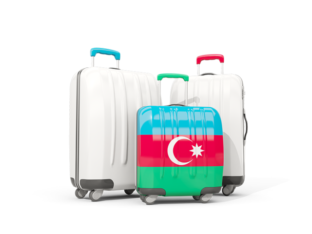 Luggage with flag. Download flag icon of Azerbaijan at PNG format