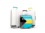 Bahamas. Luggage with flag. Download icon.