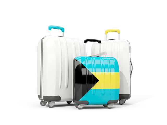 Luggage with flag. Download flag icon of Bahamas at PNG format