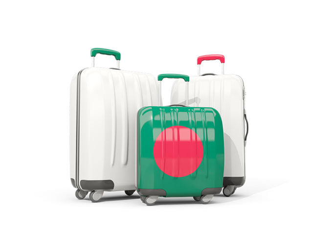 Luggage with flag. Download flag icon of Bangladesh at PNG format