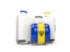 Barbados. Luggage with flag. Download icon.