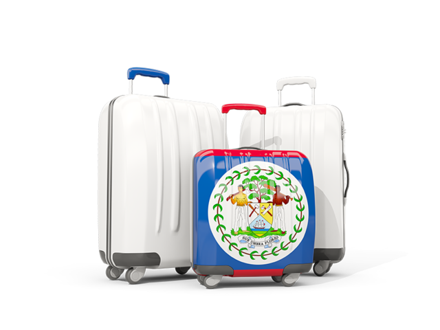 Luggage with flag. Download flag icon of Belize at PNG format