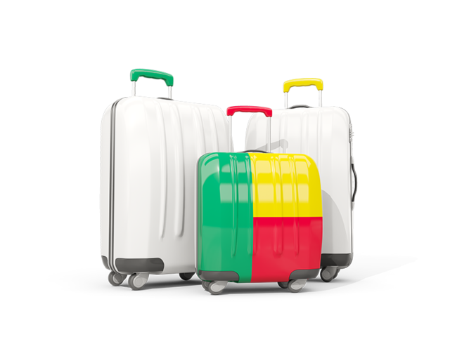 Luggage with flag. Download flag icon of Benin at PNG format