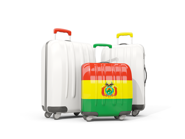 Luggage with flag. Download flag icon of Bolivia at PNG format