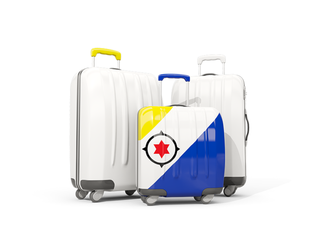 Luggage with flag. Download flag icon of Bonaire at PNG format