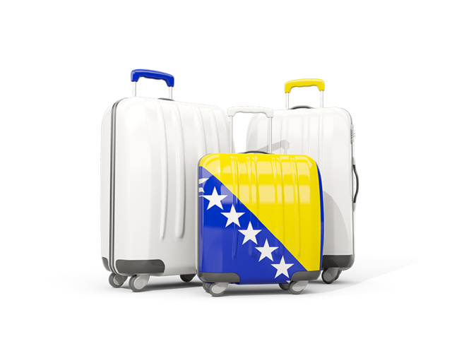 Luggage with flag. Download flag icon of Bosnia and Herzegovina at PNG format