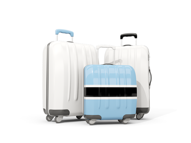 Luggage with flag. Download flag icon of Botswana at PNG format