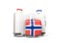 Bouvet Island. Luggage with flag. Download icon.