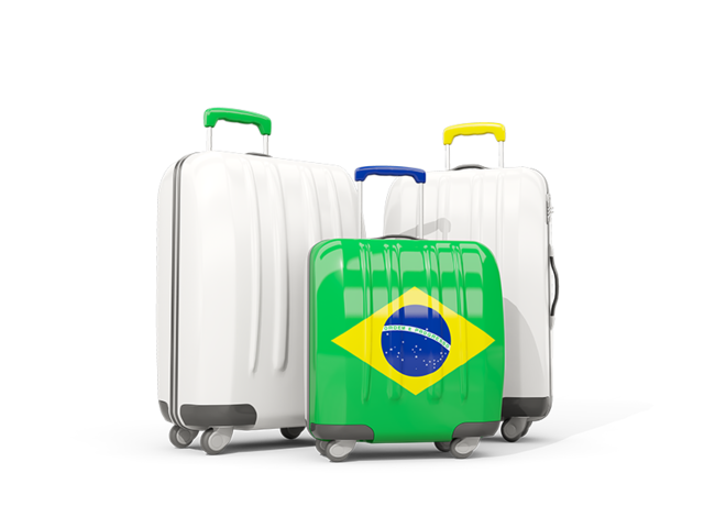 Luggage with flag. Download flag icon of Brazil at PNG format