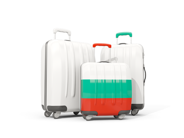 Luggage with flag. Download flag icon of Bulgaria at PNG format