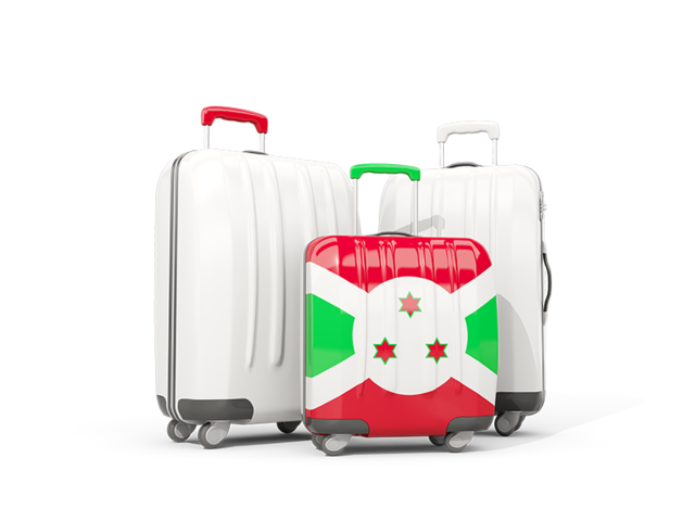 Luggage with flag. Download flag icon of Burundi at PNG format