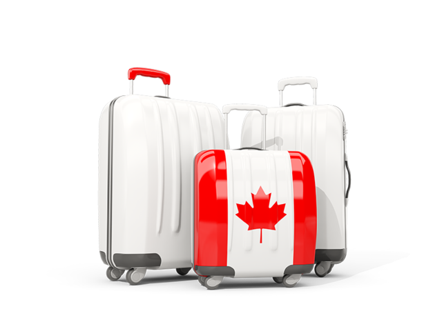 Luggage with flag. Download flag icon of Canada at PNG format