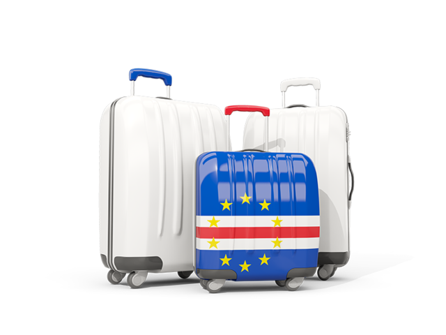 Luggage with flag. Download flag icon of Cape Verde at PNG format