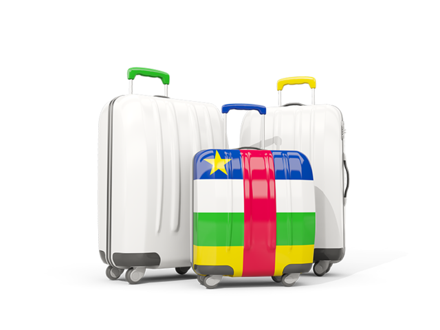 Luggage with flag. Download flag icon of Central African Republic at PNG format