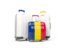 Chad. Luggage with flag. Download icon.