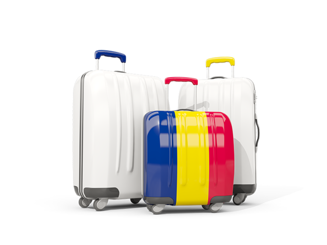 Luggage with flag. Download flag icon of Chad at PNG format