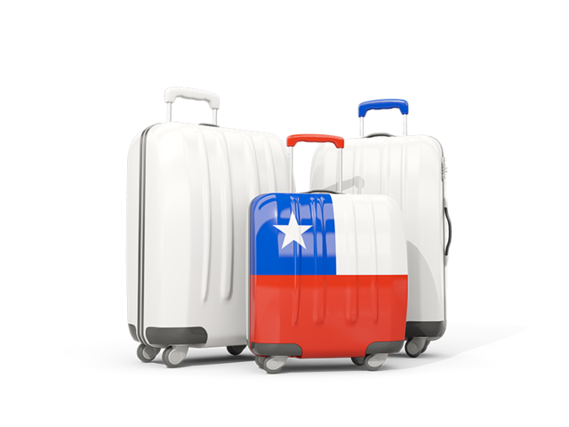 Luggage with flag. Download flag icon of Chile at PNG format
