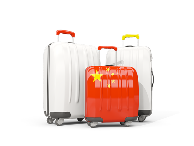 Luggage with flag. Download flag icon of China at PNG format