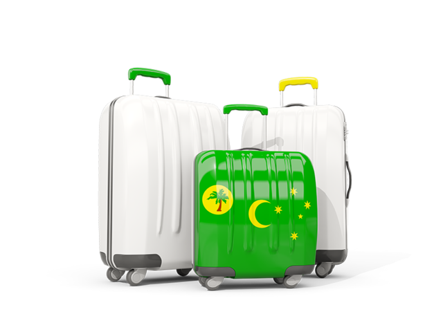 Luggage with flag. Download flag icon of Cocos Islands at PNG format