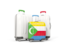 Comoros. Luggage with flag. Download icon.