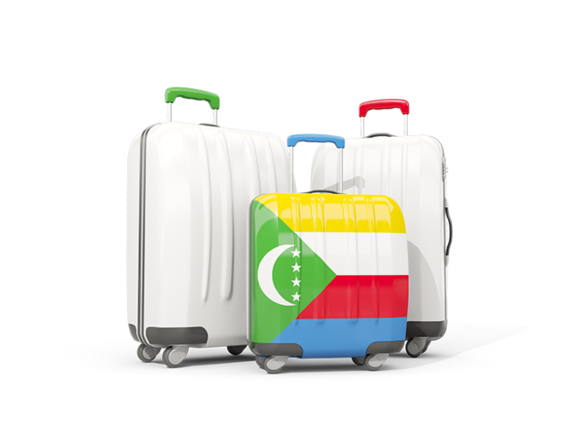 Luggage with flag. Download flag icon of Comoros at PNG format