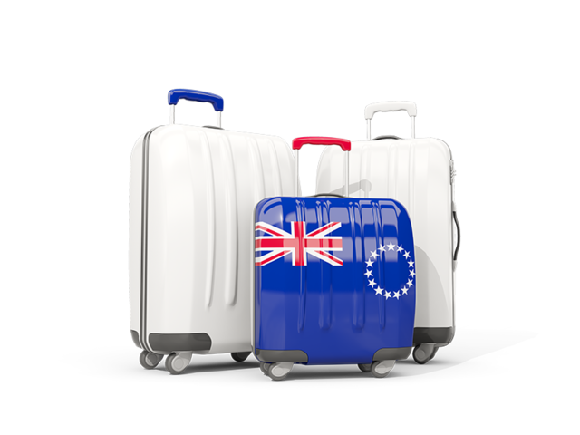 Luggage with flag. Download flag icon of Cook Islands at PNG format