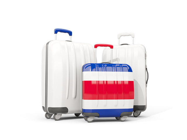 Luggage with flag. Download flag icon of Costa Rica at PNG format