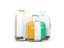 Cote d'Ivoire. Luggage with flag. Download icon.