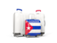 Cuba. Luggage with flag. Download icon.