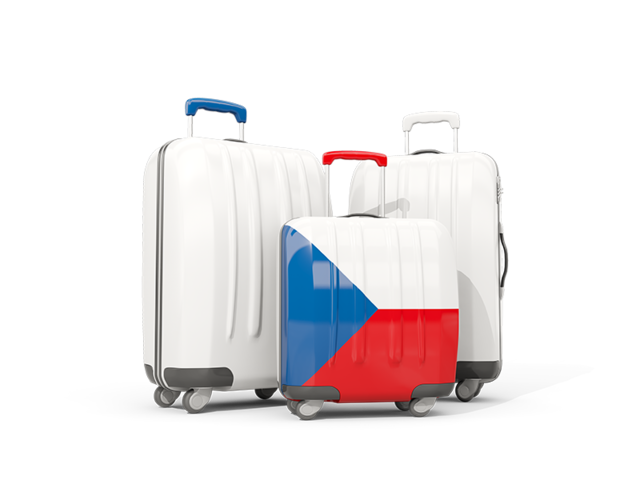 Luggage with flag. Download flag icon of Czech Republic at PNG format