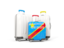 Democratic Republic of the Congo. Luggage with flag. Download icon.