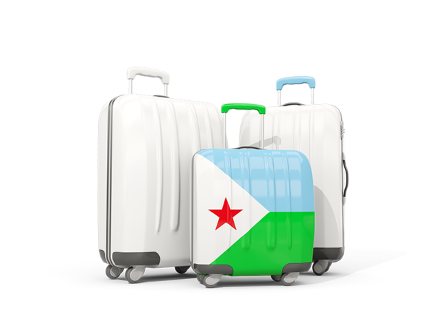 Luggage with flag. Download flag icon of Djibouti at PNG format