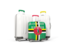 Dominica. Luggage with flag. Download icon.