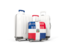 Dominican Republic. Luggage with flag. Download icon.