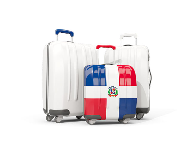 Luggage with flag. Download flag icon of Dominican Republic at PNG format