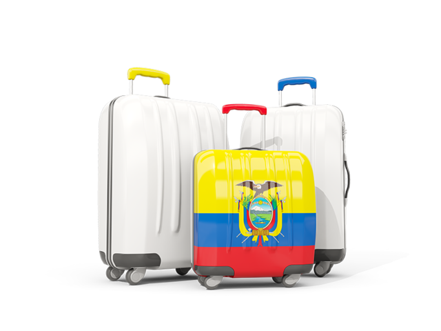 Luggage with flag. Download flag icon of Ecuador at PNG format
