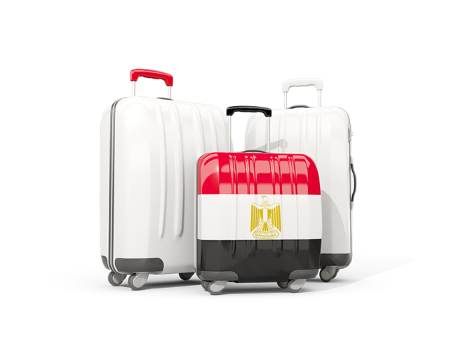 Luggage with flag. Download flag icon of Egypt at PNG format