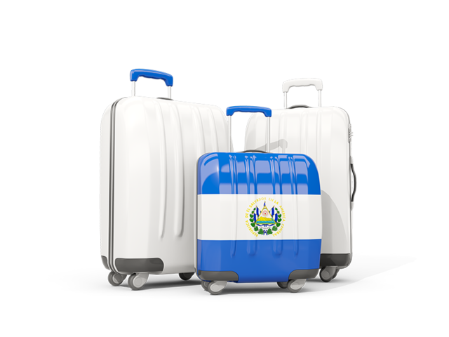 Luggage with flag. Download flag icon of El Salvador at PNG format