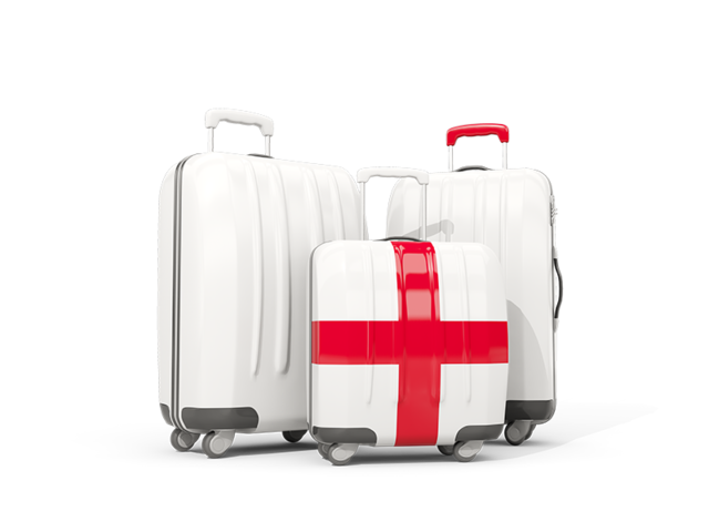 Luggage with flag. Download flag icon of England at PNG format