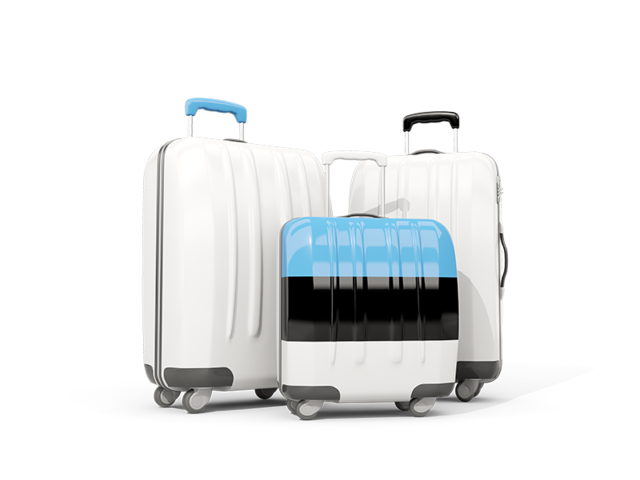 Luggage with flag. Download flag icon of Estonia at PNG format