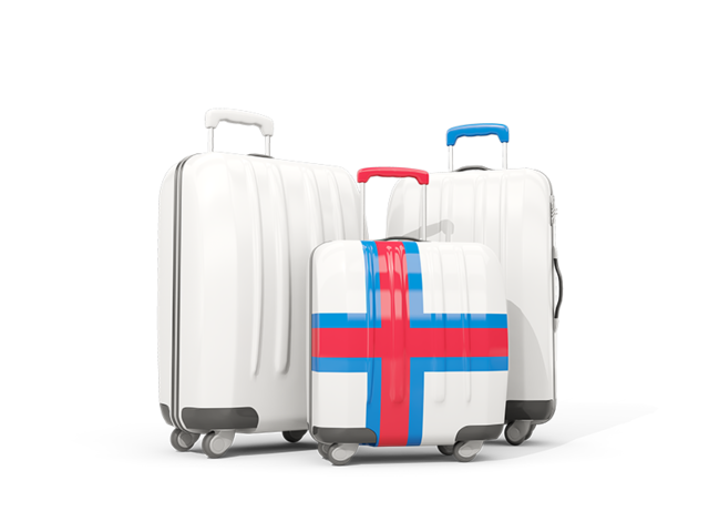 Luggage with flag. Download flag icon of Faroe Islands at PNG format