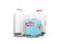 Fiji. Luggage with flag. Download icon.