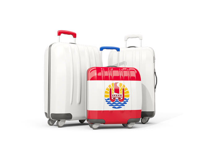 Luggage with flag. Download flag icon of French Polynesia at PNG format