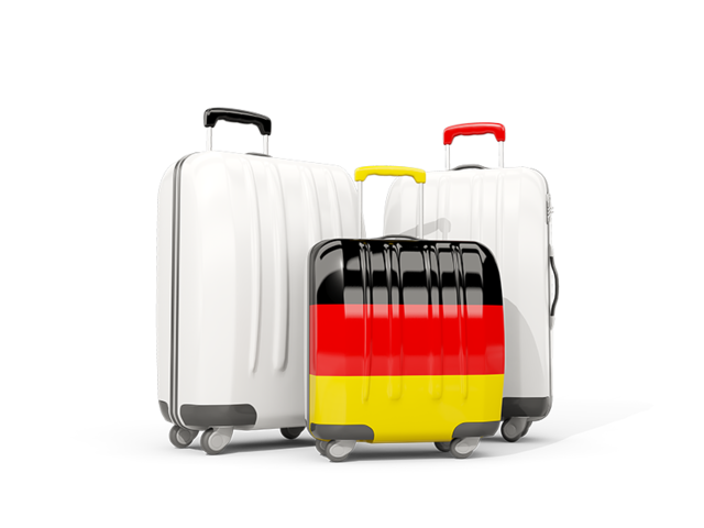 Luggage with flag. Download flag icon of Germany at PNG format