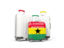 Ghana. Luggage with flag. Download icon.