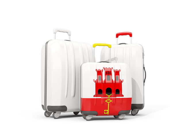 Luggage with flag. Download flag icon of Gibraltar at PNG format