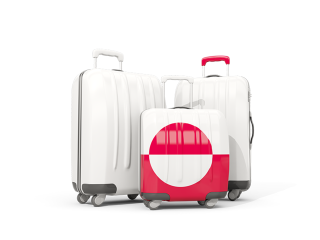 Luggage with flag. Download flag icon of Greenland at PNG format